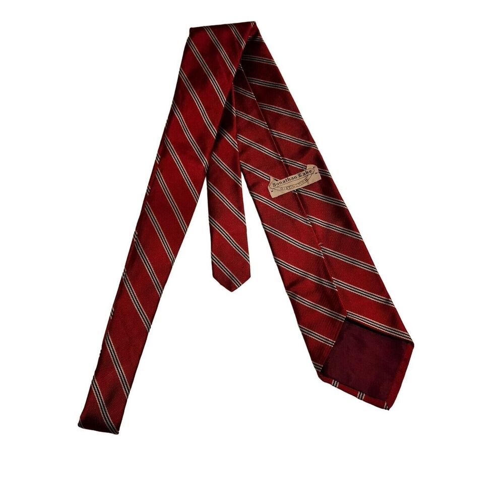 #6391 Jonathan Lake Vintage Mens Striped Necktie